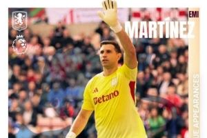 大马丁上演英超200战里程碑，为阿森纳出战15次、为维拉出战185次